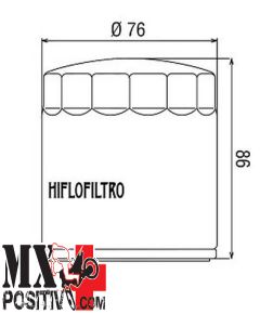 FILTRO OLIO HARLEY DAVIDSON VRSCA V-ROD 2002-2015 HIFLO HF174C CROMATO