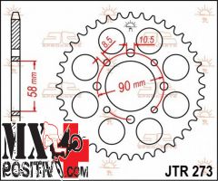 CORONA ACCIAIO KTM 125 DUKE 2011-2013 JT JTR273.45 45 DENTI PASSO 520