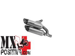 ROUND-SIL TITANIUM DOUBLE SILENCER (UPPER & LOWER) WITH CARBY END CAP DUCATI MONSTER 937 2021-2023 ARROW 71939PR