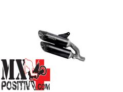 ROUND-SIL TITANIUM DARK" DOUBLE SILENCER (UPPER & LOWER) WITH CARBY END CAP" DUCATI MONSTER 937 2021-2023 ARROW 71939PRN