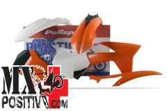 COMPLETE PLASTIC KIT KTM 250 SX F 2011-2012 POLISPORT P90408 COLORE OEM PORTANUMERI LATERALI NON INCLUSI