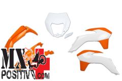 COMPLETE PLASTIC KIT KTM EXC 250 2014-2016 UFO PLAST KTKIT524999W CON PORTAFARO OEM 15