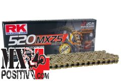 CATENA KTM EXC 250 2001-2016 RK EXCEL RK520KXZ120G PASSO 520 120 MAGLIE ORO