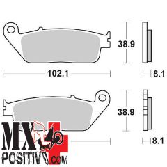FRONT BRAKE PADS KYMCO DOWNTOWN 300I 2009-2017 SBS 65618310 183CT CT - ORGANICA