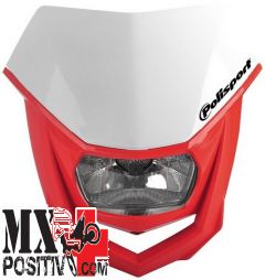 PORTA FARO UNIVERSALE HALO KTM 250 XC-F 2007-2023 POLISPORT P8657400040 HALO BIANCO/ROSSO CR431