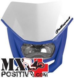 PORTA FARO UNIVERSALE HALO KTM 500 EXC 2012-2016 POLISPORT P8657400039 HALO BIANCO/BLU YAM456