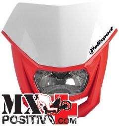 PORTA FARO UNIVERSALE HALO KTM 500 EXC-F 2017-2023 POLISPORT P8657400040 HALO BIANCO/ROSSO CR363