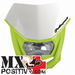 PORTA FARO UNIVERSALE HALO KTM 125 XC-W (VERSIONE EUROPEA) 2018-2019 POLISPORT P8657400042 HALO BIANCO/GIALLO FLUO