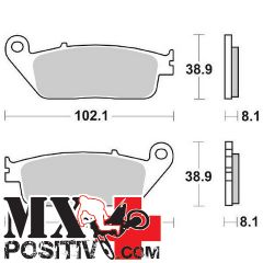 FRONT BRAKE PADS KYMCO XCITING 300I 2008-2011 SBS 65618305 183MS MS SINTERIZZATA
